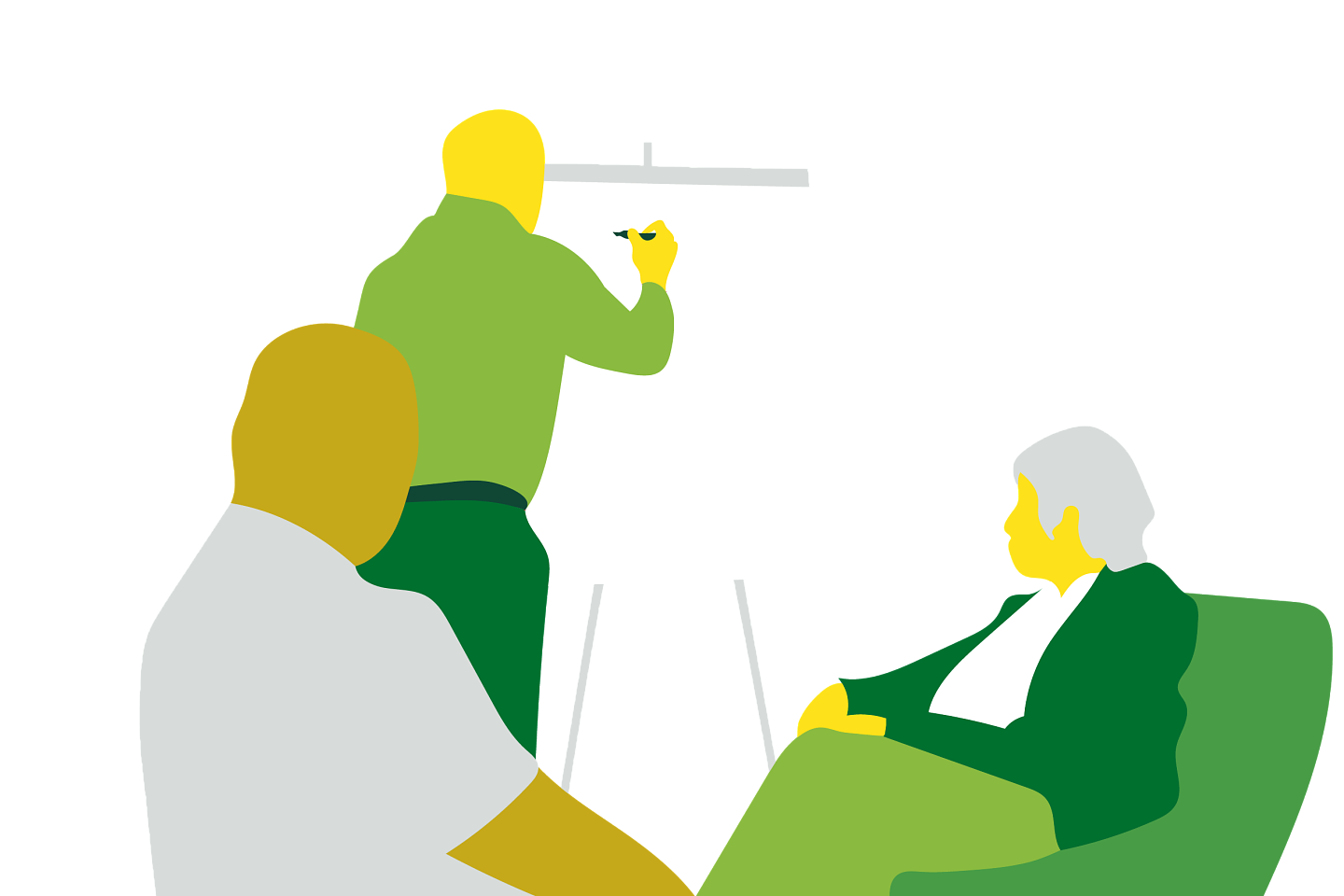 silhouette art of a writing workshop.