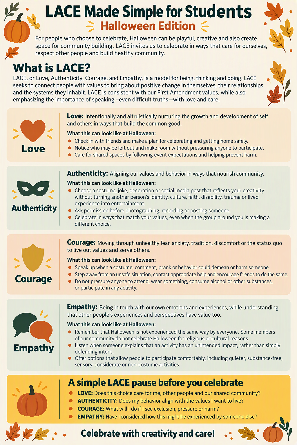 Graphic with Halloween Safety tips
