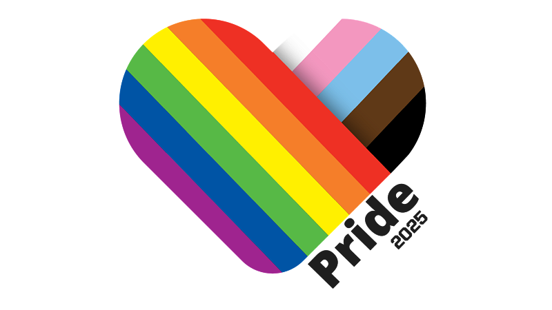 Pride 2025 with rainbow heart