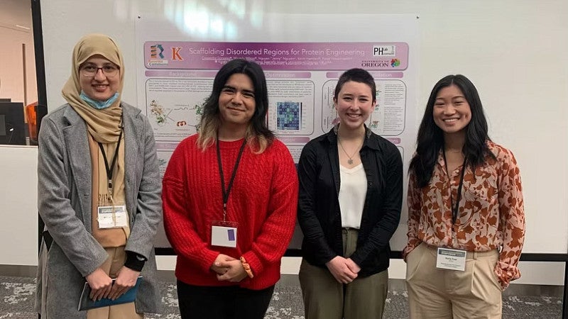 Students at an innovation presentation