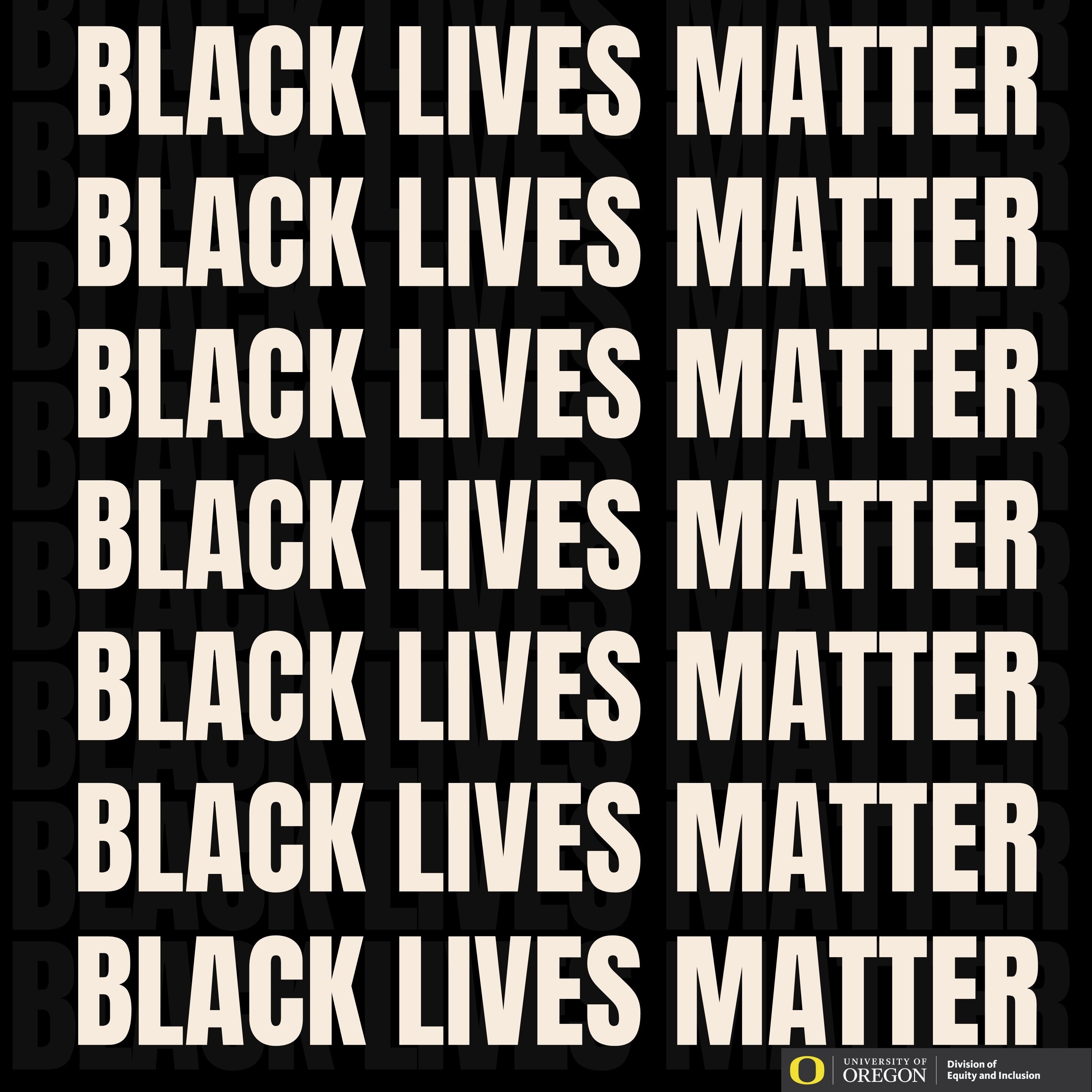 Black Lives Matter Black Lives Matter Black Lives Matter repeated on Black backgrounds