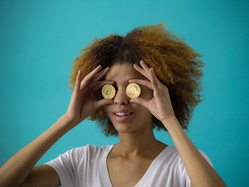 Funding graphic Funding graphic young woman with coins in her eyes