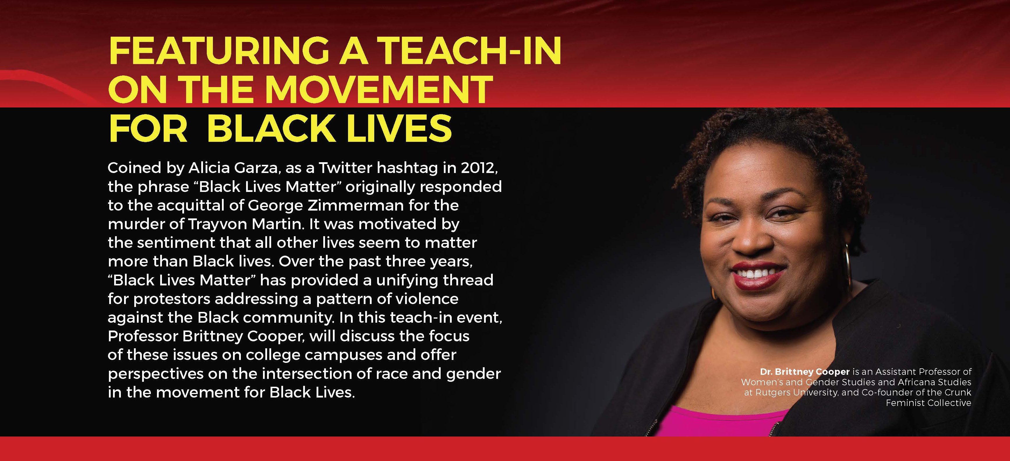 Teach-in on the Movement for Black Lives with Professor Brittany Cooper ...