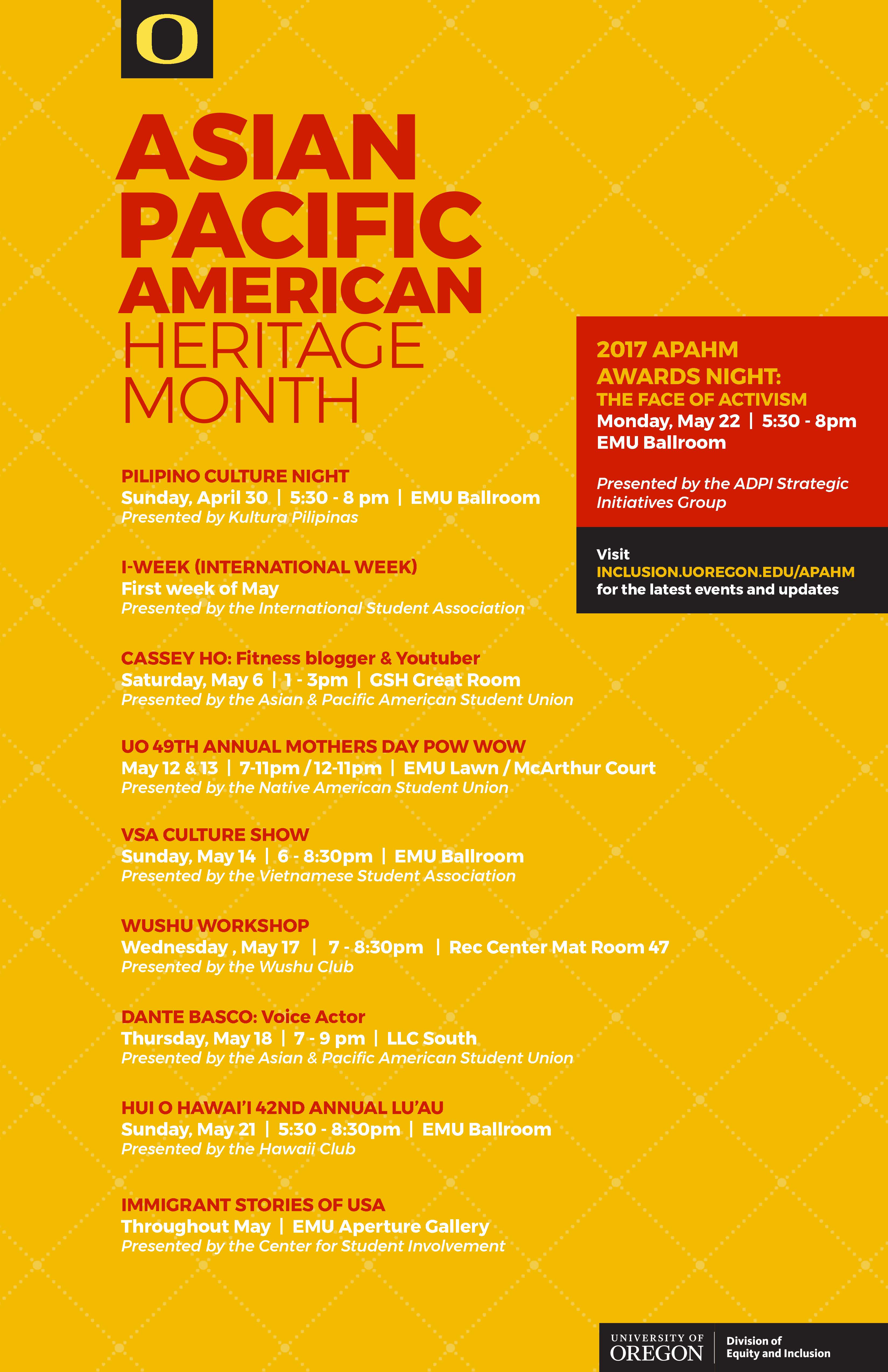 Asian Pacific American Heritage Month Equity and Inclusion