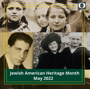 collages of images of Jewish people from during the 20th century, black and white and silver tones