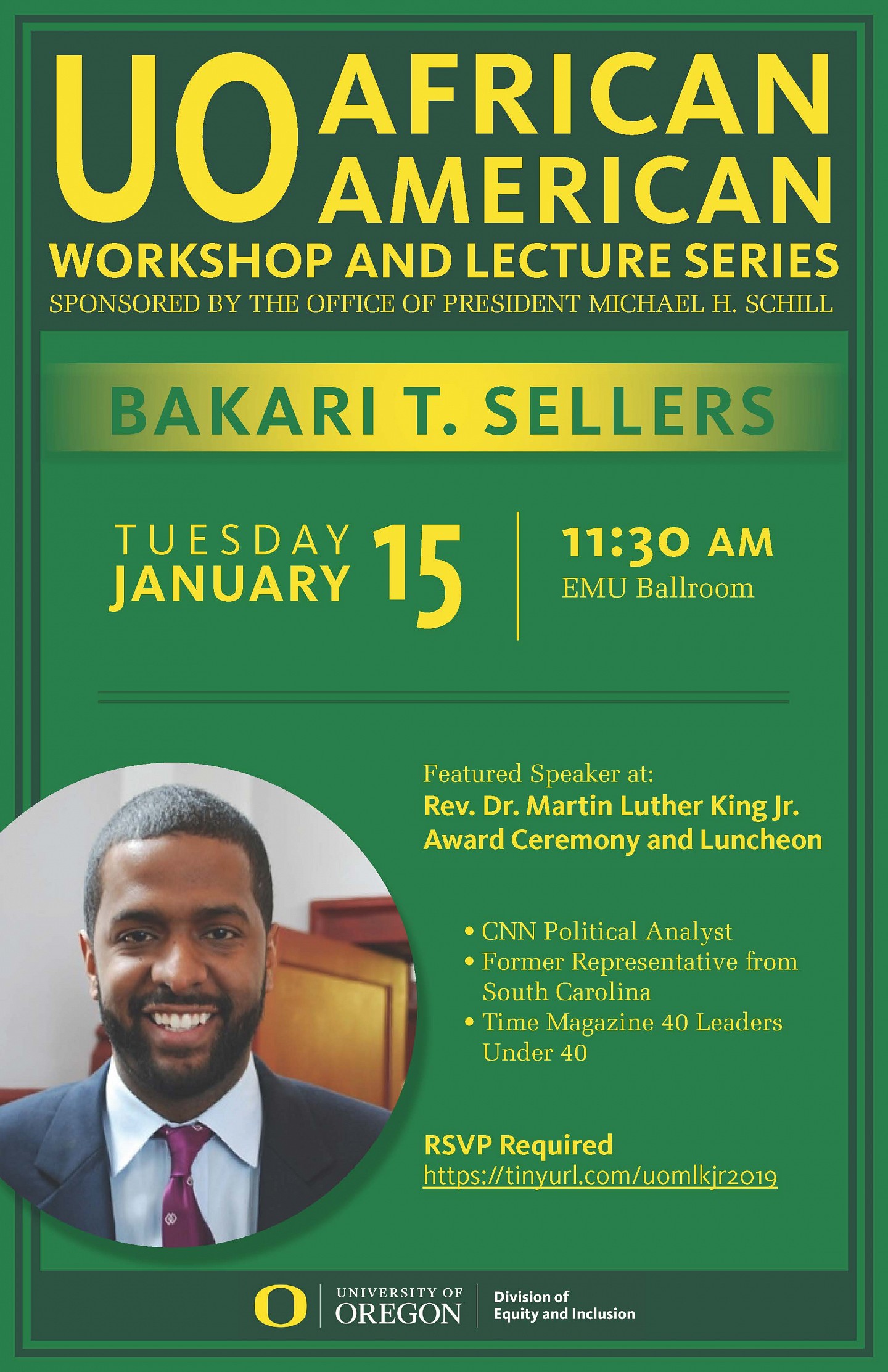 Bakari Sellers African American Workshop and Speaker Series January 15, 2019