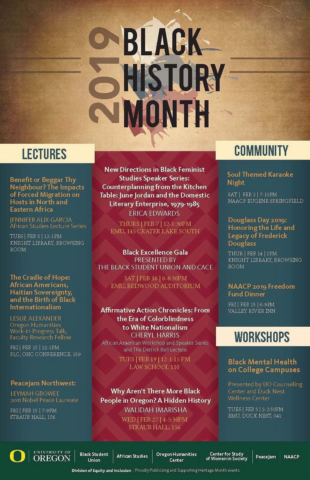 2019 Black History Month Poster