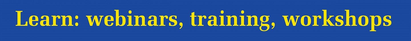 learn-webinars training workshops