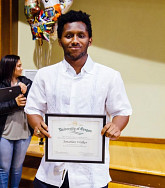 Photo of Jonathan Walker at Oregon Young Scholars Program graduation