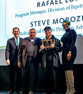Photo of Steve Morozumi receiving their award