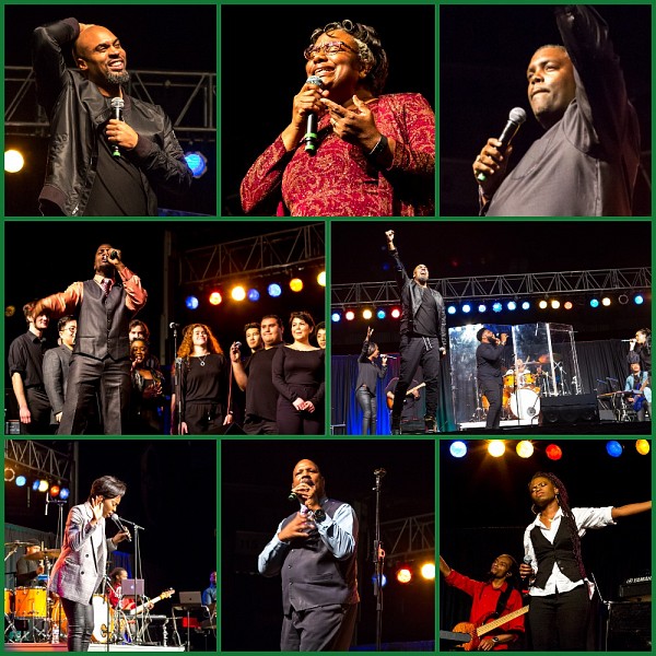 Higher Heights, Deeper Love Collage. William McDowell, Callie Day, Phil Thompson, UO Gospel Choir