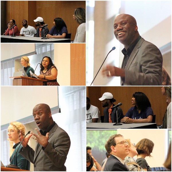 Shaun Harper collage from 5_14_18 visit. African American Speaker Series.