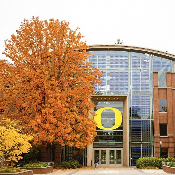 University of Oregon Business Building in Fall